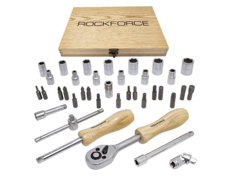 ROCKFORCE ZESTAW KLUCZY     1/4" 38el. - 2