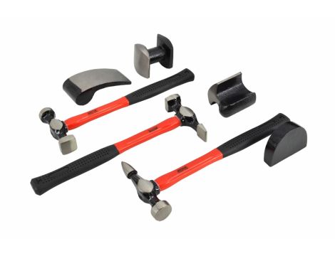 AWTOOLS ZESTAW MŁOTKÓW BLACHARSKICH 7el. / WALIZKA BLACK LINE - 2