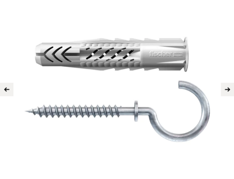 FISCHER KOŁEK ROZPOROWY UX 6x35 RH HAK OKRĄGŁY KOŁNIERZ /25szt.