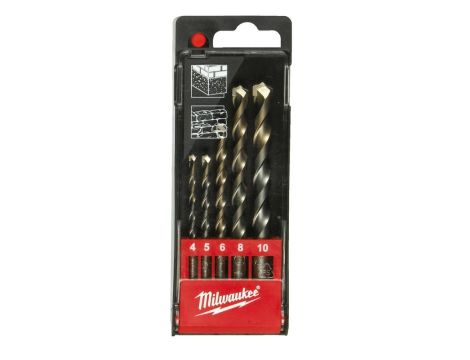 MILWAUKEE WIERTŁA DO BETONU KOMPLET 5szt. 4-5-6-8-10mm