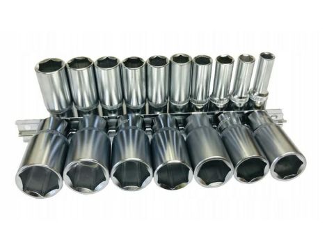 HONITON NASADKI  17cz. 3/8" 8-24mm DŁUGIE 2209