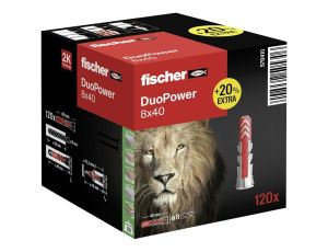 FISCHER KOŁEK DUOPOWER 8x40 100szt. +20% GRATIS