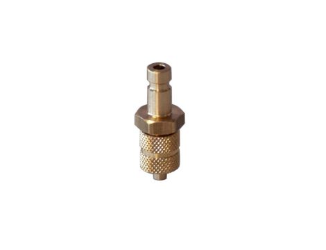 Króciec szybkozłącza DN2,7 typ 20, skręcany do węża fi 3x4 mm, mosiądz
