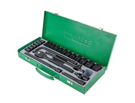 ROCKFORCE ZESTAW KLUCZY UDAROWYCH 24el. 1/2"  6KĄT. (8-32mm)