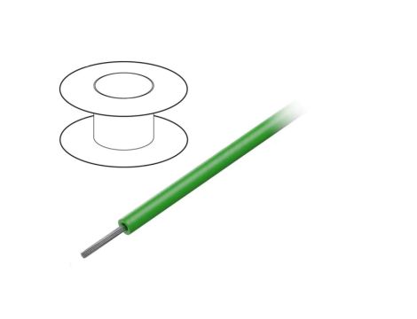 1850 GR005 Przewód na rolce o długości 30,5m linka Cu, 600V PVC zielony 32 AWG