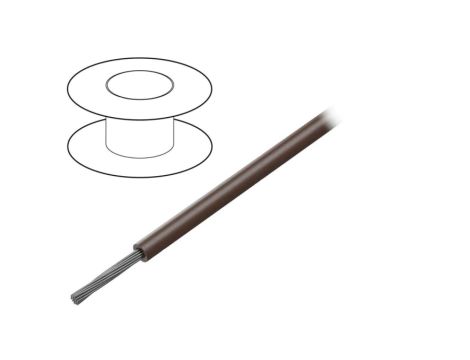 3075 BR005 Przewód na rolce o długości 30,5m linka Cu, 600V PVC brązowy 18 AWG
