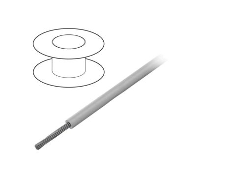 1550 SL005 Przewód na rolce o długości 30,5m linka Cu, 150V PVC szary 24 AWG