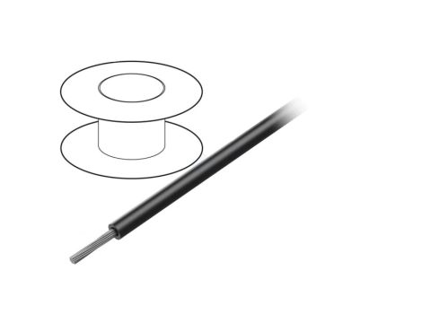 1550 BK005 Przewód na rolce o długości 30,5m linka Cu, 150V PVC czarny 24 AWG