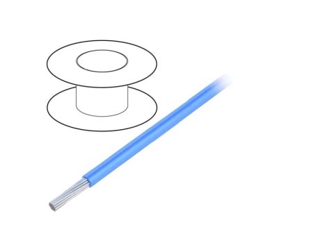 3050 BL001 Przewód na rolce o długości 305m linka Cu, 300V PVC niebieski 24 AWG