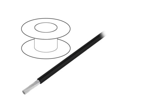 3250 BK005 Przewód na rolce o długości 30,5m linka Cu, 300V PVC czarny 24 AWG