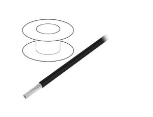 3077 BK005 Przewód na rolce o długości 30,5m linka Cu, 600V PVC czarny 16 AWG