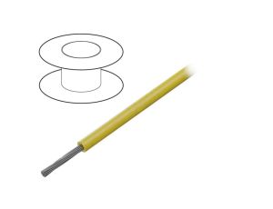 3253 YL005 Przewód na rolce o długości 30,5m linka Cu, 300V PVC żółty 18 AWG