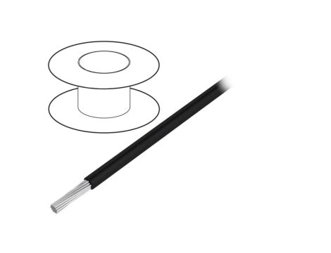3252 BK005 Przewód na rolce o długości 30,5m linka Cu, 300V PVC czarny 20 AWG