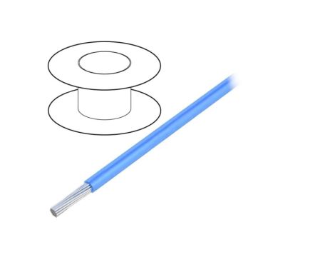 3254 BL005 Przewód na rolce o długości 30,5m linka Cu, 300V PVC niebieski 16 AWG