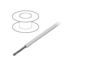 3050 WH005 Przewód na rolce o długości 30,5m linka Cu, 300V PVC biały 24 AWG