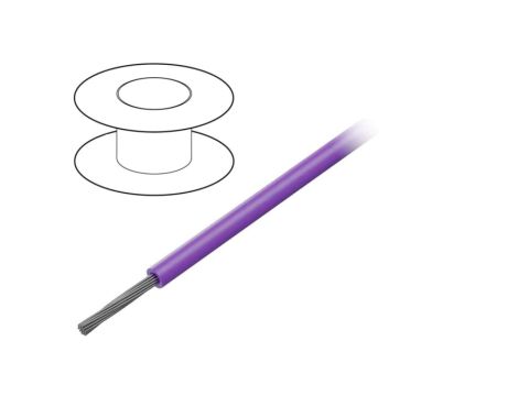 3050 VI005 Przewód na rolce o długości 30,5m linka Cu, 300V PVC fioletowy 24 AWG