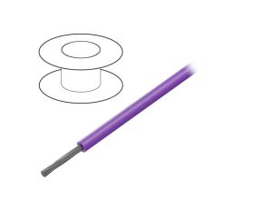 3071 VI005 Przewód na rolce o długości 30,5m linka Cu, 600V PVC fioletowy 22 AWG