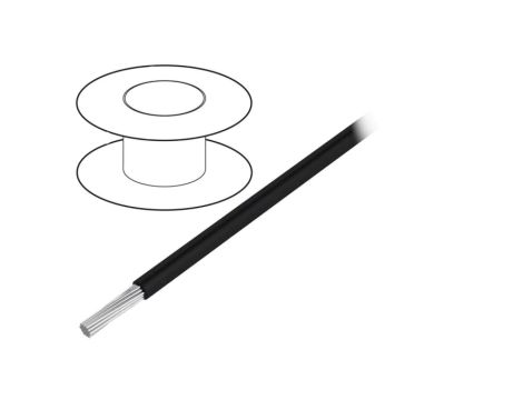 3075 BK001 Przewód na rolce o długości 305m linka Cu, 600V PVC czarny 18 AWG
