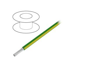 3053 GY005 Przewód na rolce o długości 30,5m linka Cu, 300V PVC zielono-żółty 20 AWG