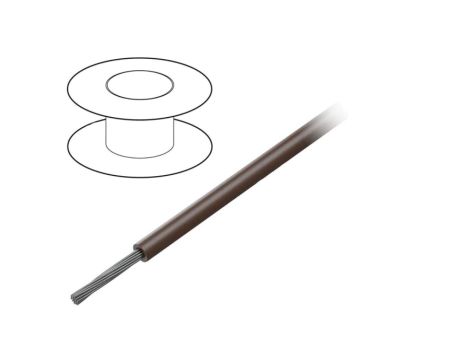 3053 BR005 Przewód na rolce o długości 30,5m linka Cu, 300V PVC brązowy 20 AWG