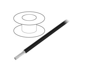 3070 BK005 Przewód na rolce o długości 30,5m linka Cu, 600V PVC czarny 24 AWG