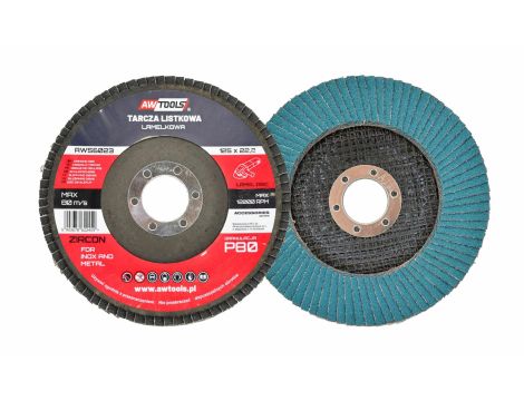AWTOOLS ŚCIERNICA LISTKOWA 125  P 60  INOX METAL CYRKONOWA