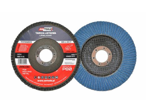 AWTOOLS ŚCIERNICA LISTKOWA 125  P150  INOX METAL CYRKONOWA