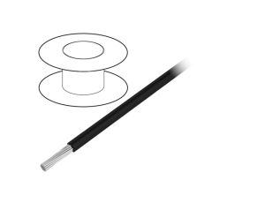 3050 BK005 Przewód na rolce o długości 30,5m linka Cu, 300V PVC czarny 24 AWG