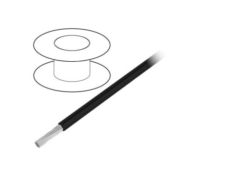 3050 BK005 Przewód na rolce o długości 30,5m linka Cu, 300V PVC czarny 24 AWG