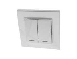 Łącznik pt podtynkowy podwójny świecznikowy z podświetleniem Argo