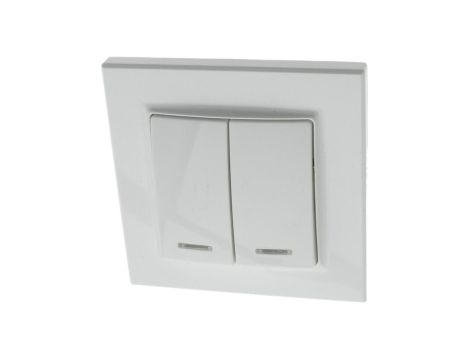 Łącznik pt podtynkowy podwójny świecznikowy z podświetleniem Argo