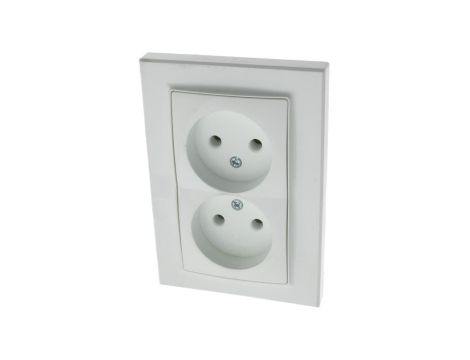 Gniazdo pt podtynkowe podwójne bez uziemienia bu Argo