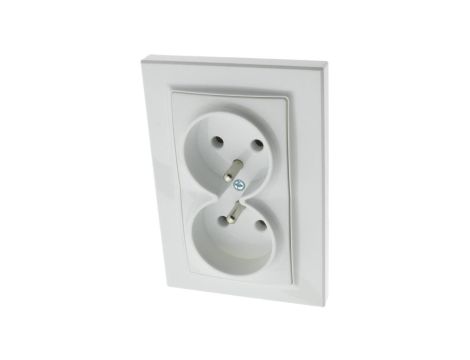 Gniazdo pt podtynkowe podwójne z uziemieniem zu Argo
