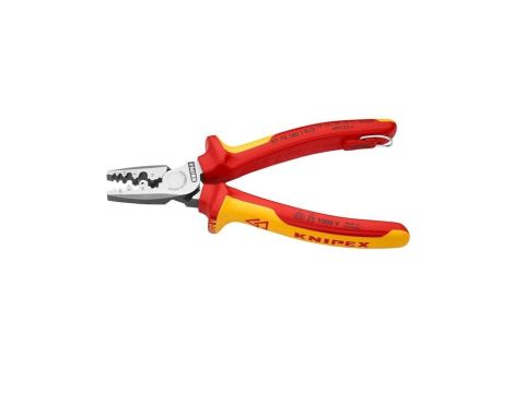Szczypce do zaciskania tulejek kablowych 0,25-16mm2 izolowane VDE 1kV dla elektryka z zaczepem KNIPEX 97 78 180 T