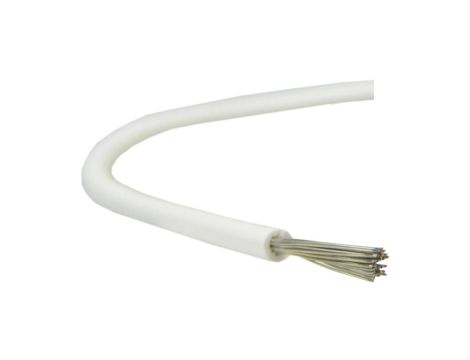 Kabel silikonowy SIF 180C 300/500V 2,5 ciepłoodporny LSOH biały linka TKD /100m/