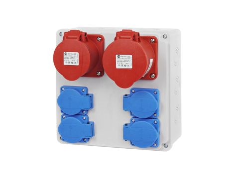 Rozdzielnica budowlana 2x32A/4P 4x230V RSBO.204/4