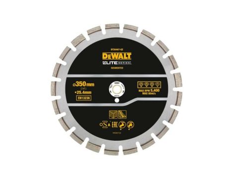 DEWALT TARCZA DIAM.SEG. 350mm ELITE ASFALT/BETON