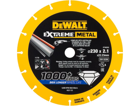 DEWALT TARCZA METAL 230x2,1x22,2mm DIAMENTOWA