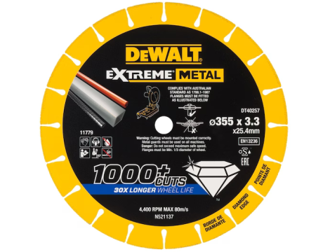 DEWALT TARCZA METAL 355x3,3x25,4mm DIAMENTOWA