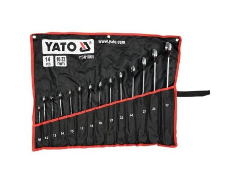 ZESTAW KLUCZY PŁASKO-OCZKOWYCH SKRĘCONYCH 10-32MM 14SZT.