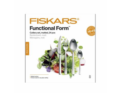 FISKARS ZESTAW SZTUĆCÓW 24szt. MATOWE FF