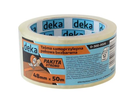 Taśma pakowa bezbarwna strong 48mm*50m