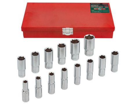 ROCKFORCE NASADKI DŁUGIE  6-KĄT. 14szt.1/2" 11-30mm