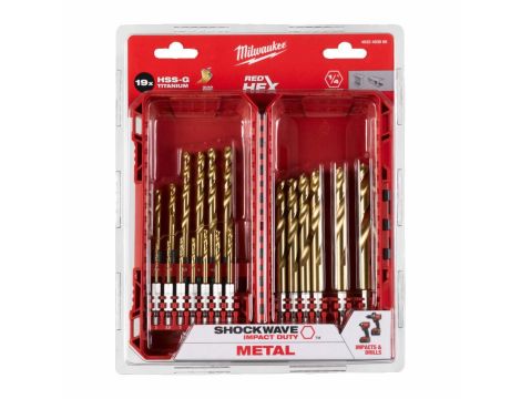MILWAUKEE WIERTŁO METAL HSS-G TIN KPL.19 SZT. - 2