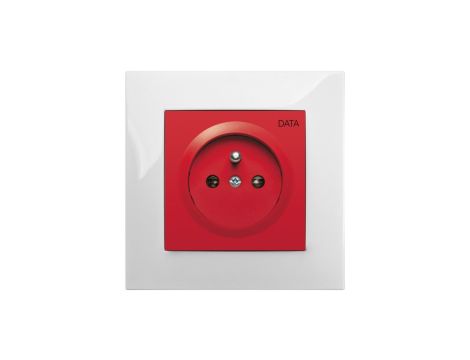 CARLA Gniazdo pojedyncze z/u z nadrukiem DATA czerwone 1742-10