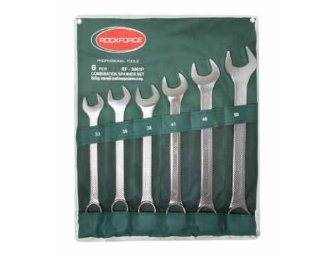 ROCKFORCE KLUCZ PŁASKO-OCZKOWY kpl. 6szt. (33-50)  33,36,38,41,46,50