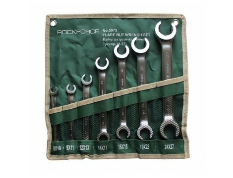 ROCKFORCE KLUCZ PŁASKI PÓŁOTWARTY kpl. 7szt. 8-27mm