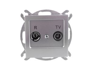 AS Gniazdo antenowe RTV zakończeniowe 10dB srebro GPA-10GPZ/m/18