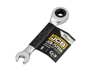 JCB KLUCZ OCZKOWY Z GRZECHOTKĄ  KRÓTKI 6mm