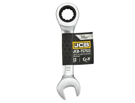 JCB KLUCZ OCZKOWY Z GRZECHOTKĄ  KRÓTKI 12mm - 2